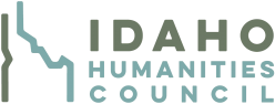 Idaho Humanities Council logo in green and blue font